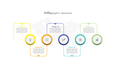 Vector infographic business template colorful design