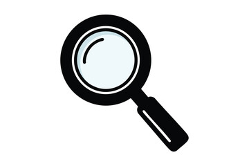 Black Magnifying Glass Icon