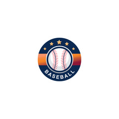 baseball logo badge vector design