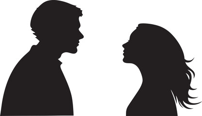 silhouette of a couple