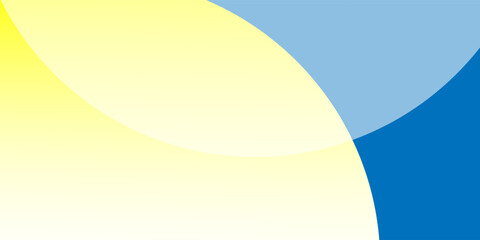 Abstract Background, Transparent Wavy Lines. Blue Background and Yellow Curves. Colorful Gradient Wavy Lines. Vector Illustration.