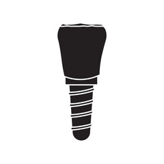 Incisor Dental Implant glyph icon 