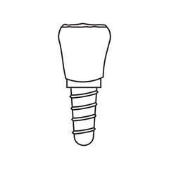 Incisor Dental Implant line icon 