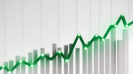 business graph with arrow