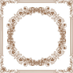 Luxurious Golden Baroque Frames and Ornaments