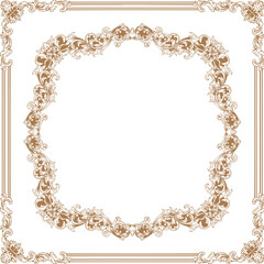 Luxurious Golden Baroque Frames and Ornaments