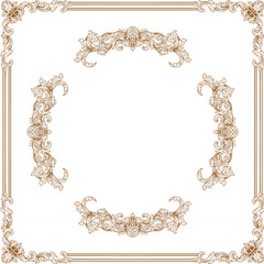 Luxurious Golden Baroque Frames and Ornaments