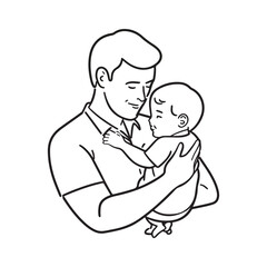 father and baby