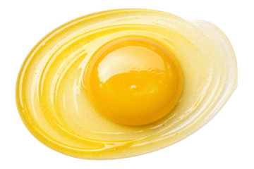 transparent vivid yellow gel. smear paint isolated on transparent background. circle shape