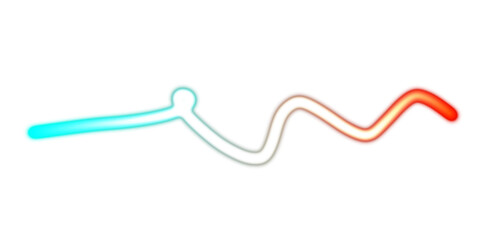 Neon glowing horizontal lines futuristic concept transparent background 