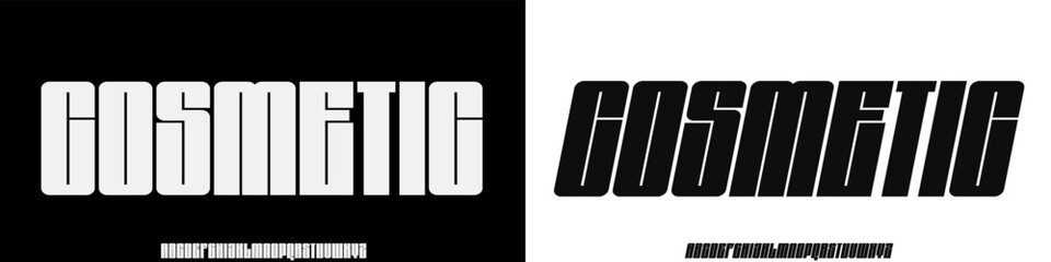 Modern Heavy Bold Font. design for brand,logo,and fashion. Uppercase. Design vector illustration