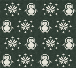 ugly Christmas sweater seamless knitting pattern.Festive knitted pattern design featuring reindeer christmas trees and snowflake elements for holiday season