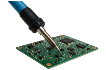 Circuit Board Assembly Soldering Tool Isolated on a Transparent Background