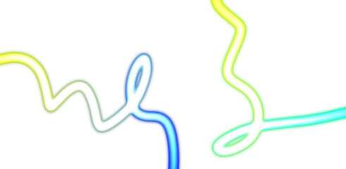 Neon glowing horizontal lines futuristic concept transparent background 