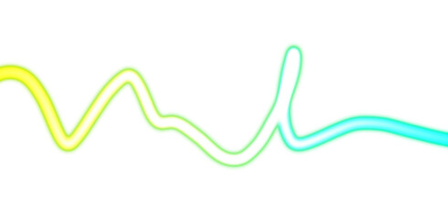 Neon glowing horizontal lines futuristic concept transparent background 
