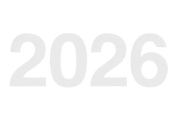 The year 2026 in bold silver 3d render, future concept