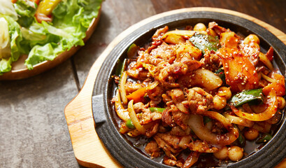 Korean spicy stir fried pork