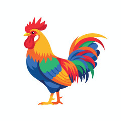 Fototapeta premium Vibrant Rooster Illustration