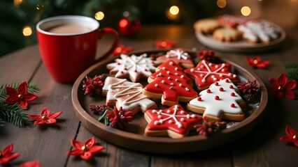 Festive Gingerbread Cookies and Christmas Ambiance
