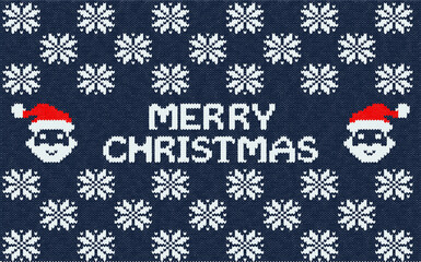 ugly Christmas sweater seamless knitting pattern.Festive knitted pattern design featuring reindeer christmas trees and snowflake elements for holiday season