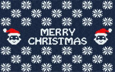 ugly Christmas sweater seamless knitting pattern.Festive knitted pattern design featuring reindeer christmas trees and snowflake elements for holiday season