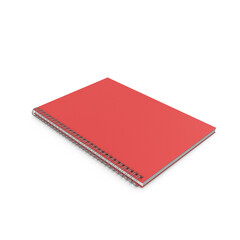 red spiral notepad