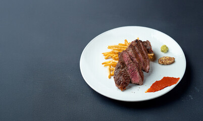beef steak on a plate