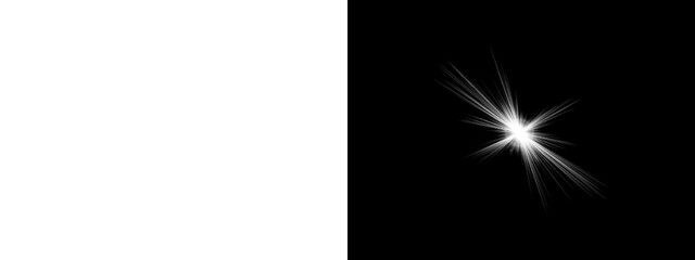 White Sun PNG with Sunbeams, Radiant Light, Lens Glow, and Vibrant Summer Sky