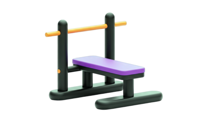 Gym Bench Isolated on White
