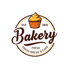 logo of Bakery hand written lettering, label, badge, emblem.