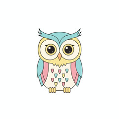 Obraz premium Whimsical Cartoon Owl Character