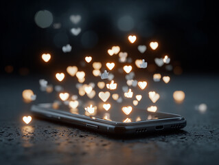 Social Media Likes and Thumbs Up Hologram