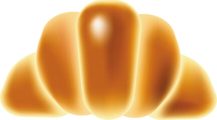 Croissant minimal illustration high quality isolated 