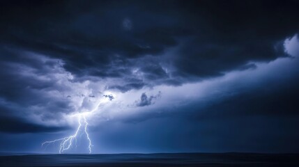 musket. Lightning bolt splitting a dark stormy sky, resembling a dramatic musket flash. ESG reports, sustainability campaigns, designed for sustainability communications and ESG reporting.