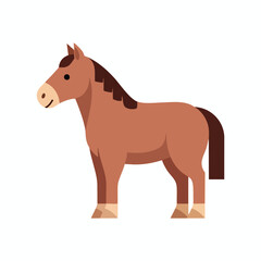 Obraz premium Brown Horse Standing Alone