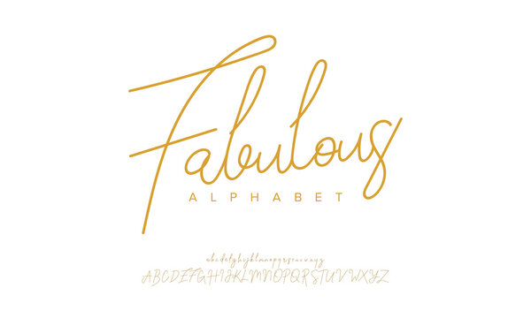 Fabulous Elegant Monoline Signature Font Vector For Luxury Branding Design