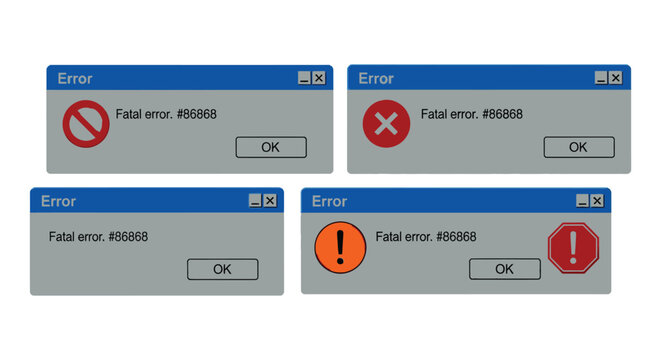 Multiple fatal error messages on computer screens