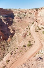 The Shafer Canyon Viewpoint in Canyonlands' Island in The Sky district
