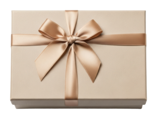 Gift box wrapped with bow celebratory event isolated on transparent background