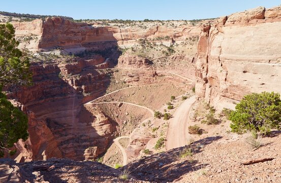 The Shafer Canyon Viewpoint in Canyonlands' Island in The Sky district