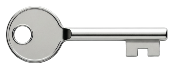 Unlocking potential key symbolism in modern design home object isolated on transparent background