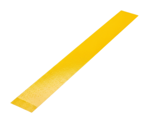 Measuring precision yellow ruler in focus isolated on transparent background