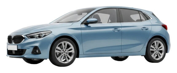 Driving innovation compact car design urban environment isolated on transparent background