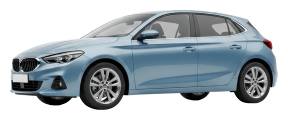 Driving innovation compact car design urban environment isolated on transparent background