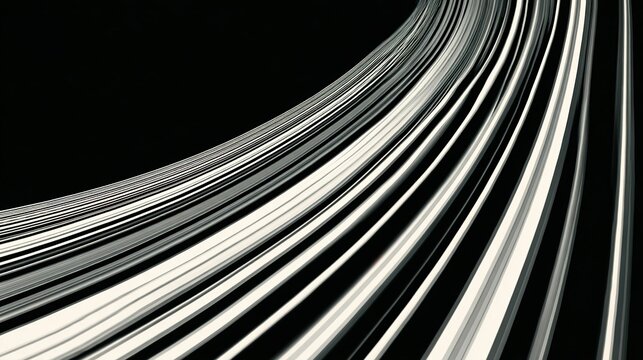 disequilibrium. White arc patterns showing rotational motion trajectory on minimalist background. STEM education sheets, lab safety posters, designed for biotech research communications.