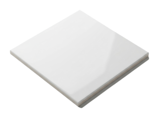 Polished white tile design interior space modern isolated on transparent background