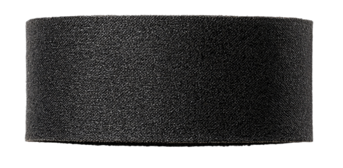Cylindrical porous dark grey material with a speckled texture