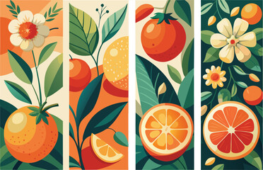 seamless pattern with fruits