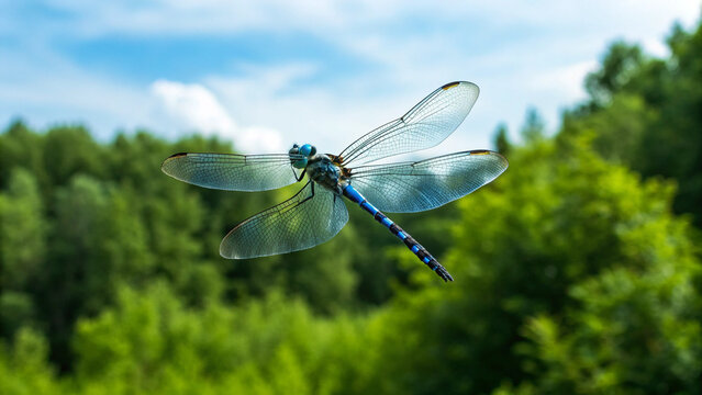 dragonfly in flying - Powered by Adobe