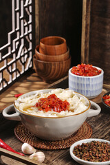 Asian Noodles with Chopped Chili Seasoning